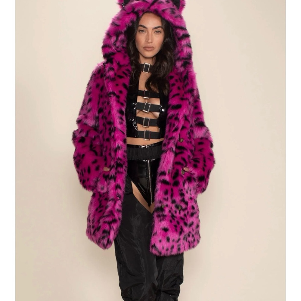 ISO!!! Pink Leopard Faux Fur Coat SpiritHoods